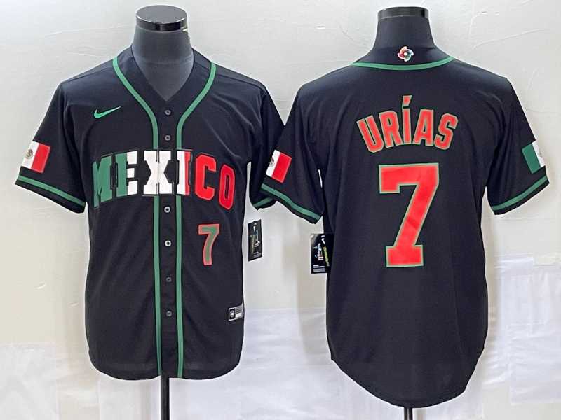 Men's Mexico Baseball #7 Julio Urias Number 2023 Black World Baseball Classic Stitched Jersey7,We sell and wholesale Men's Mexico Baseball #7 Julio Urias Number 2023 Black World Baseball Classic Stitched Jersey7 on line form chian!